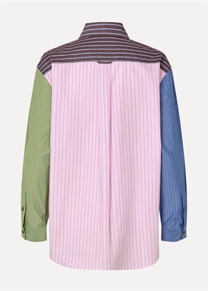 Pocket oversized multi stripe skjorte Multistripes Mix Stine Goya 